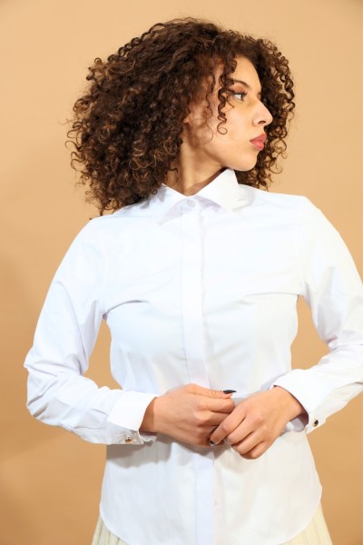 CHEMISE UNIE BLANCHE