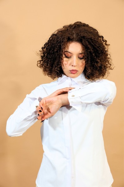 CHEMISE UNIE BLANCHE