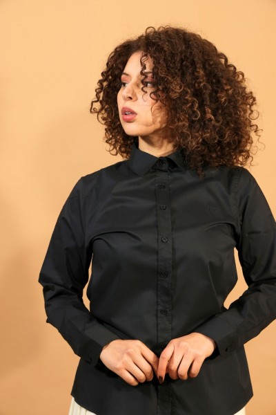 CHEMISE UNIE NOIR