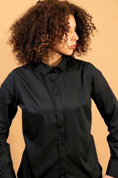 CHEMISE UNIE NOIR