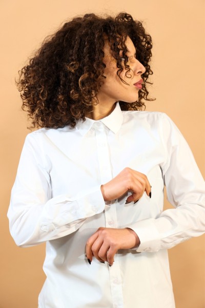 CHEMISE UNIE BLANCHE