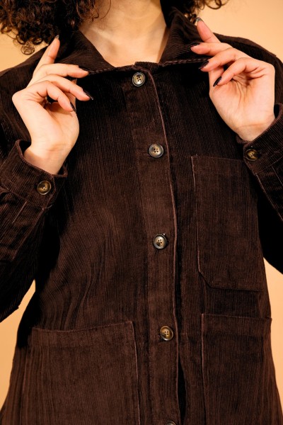 SURCHEMISE EN VELOURS MARRON