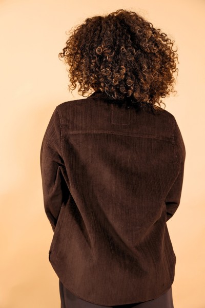 SURCHEMISE EN VELOURS MARRON