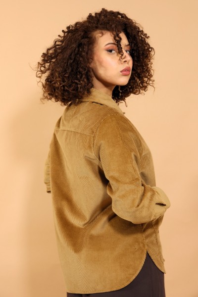 SURCHEMISE EN VELOURS CAMEL