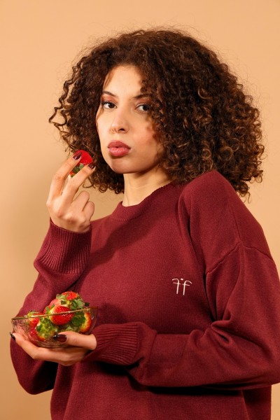 SET PULL OVERSIZE & JUPE BORDEAUX