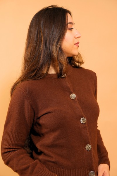 GILET MARRON