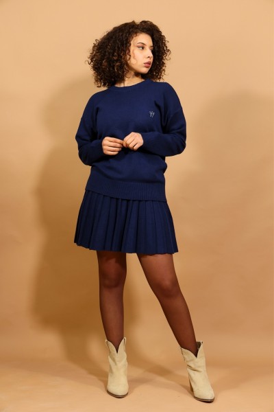 SET PULL OVERSIZE & JUPE BORDEAUX