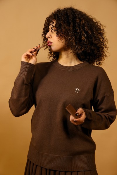 SET PULL OVERSIZE & JUPE BORDEAUX